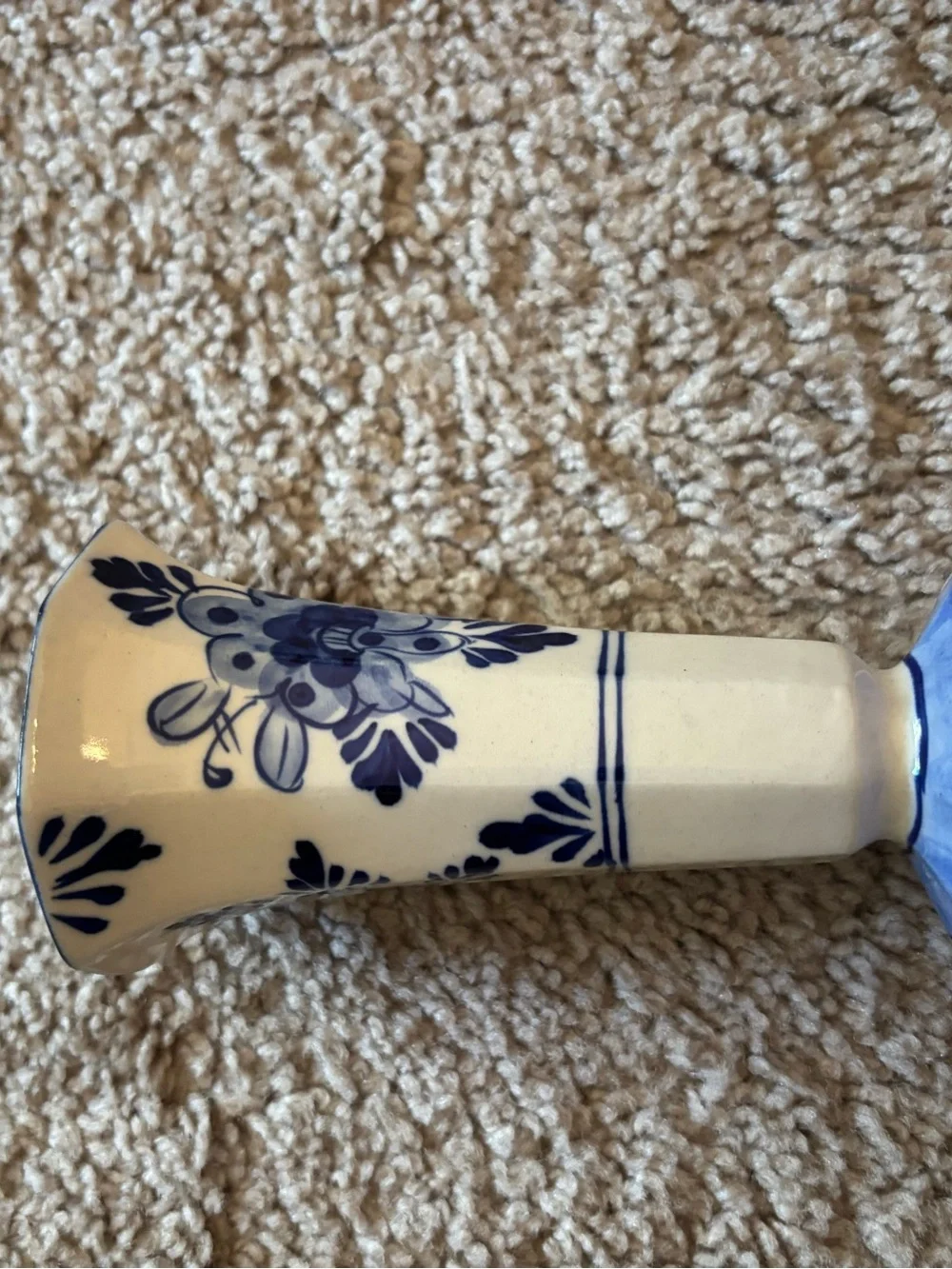 small royal delft blue and white flower trumpet vase